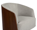 Sunpan Arnelle Swivel Lounge Chair in Polo Club Stone
