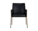 Sunpan Bernadette Dining Armchair - Bravo Admiral/Bravo Black/Bravo Cognac/Kendall Grey