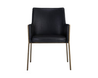Sunpan Bernadette Dining Armchair - Bravo Admiral/Bravo Black/Bravo Cognac/Kendall Grey