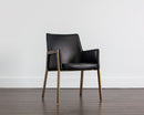 Sunpan Bernadette Dining Armchair - Bravo Admiral/Bravo Black/Bravo Cognac/Kendall Grey