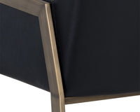 Sunpan Bernadette Dining Armchair - Bravo Admiral/Bravo Black/Bravo Cognac/Kendall Grey