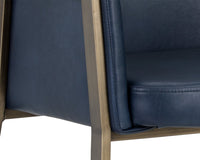 Sunpan Bernadette Dining Armchair - Bravo Admiral/Bravo Black/Bravo Cognac/Kendall Grey