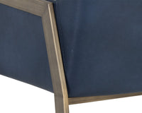 Sunpan Bernadette Dining Armchair - Bravo Admiral/Bravo Black/Bravo Cognac/Kendall Grey