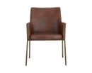 Sunpan Bernadette Dining Armchair - Bravo Admiral/Bravo Black/Bravo Cognac/Kendall Grey