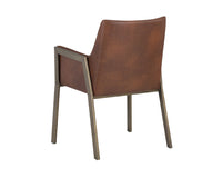 Sunpan Bernadette Dining Armchair - Bravo Admiral/Bravo Black/Bravo Cognac/Kendall Grey
