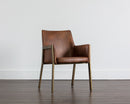 Sunpan Bernadette Dining Armchair - Bravo Admiral/Bravo Black/Bravo Cognac/Kendall Grey