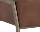 Sunpan Bernadette Dining Armchair - Bravo Admiral/Bravo Black/Bravo Cognac/Kendall Grey