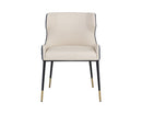 Sunpan Gianni Dining Chair - Dillon Cream and Dillon Thunder/Dillon Stratus and Dillon Black