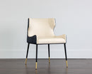Sunpan Gianni Dining Chair - Dillon Cream and Dillon Thunder/Dillon Stratus and Dillon Black