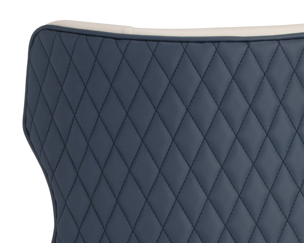 Sunpan Gianni Dining Chair - Dillon Cream and Dillon Thunder/Dillon Stratus and Dillon Black