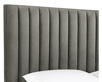 Sunpan Yosi Bed - King In Abbington Navy/Antonio Charcoal
