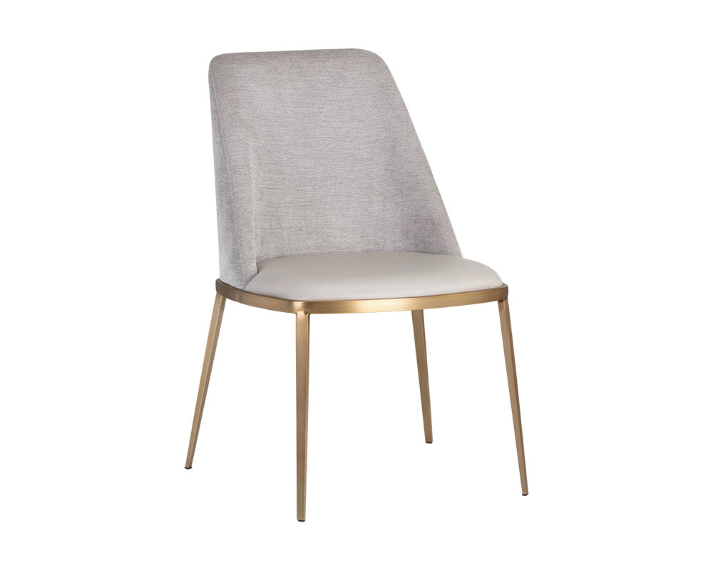 Sunpan Dover Dining Chair - Bravo Portabella and Sparrow Grey / Napa Stone and Polo Club Stone