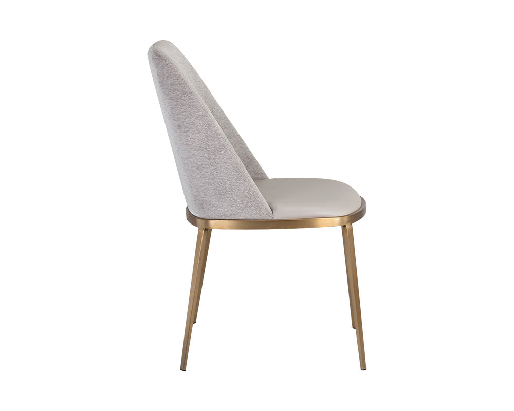 Sunpan Dover Dining Chair - Bravo Portabella and Sparrow Grey / Napa Stone and Polo Club Stone