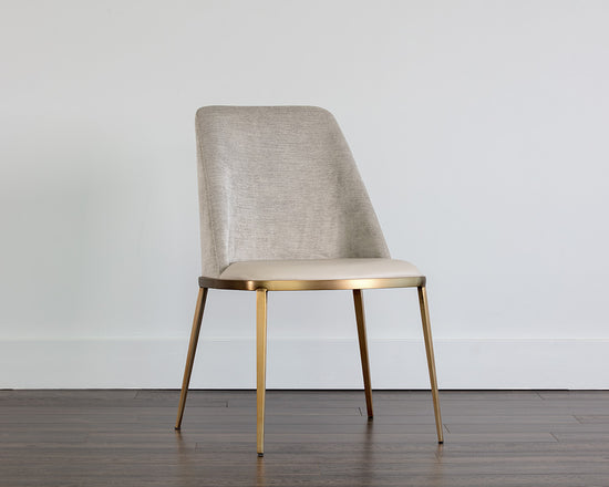 Sunpan Dover Dining Chair - Bravo Portabella and Sparrow Grey / Napa Stone and Polo Club Stone