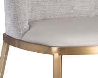 Sunpan Dover Dining Chair - Bravo Portabella and Sparrow Grey / Napa Stone and Polo Club Stone