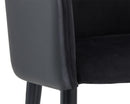 Sunpan Asher Dining Armchair - Abbington Black and Napa Black/Flint Grey and Napa Taupe/Sparrow Grey and Napa Black