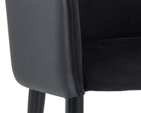 Sunpan Asher Dining Armchair - Abbington Black and Napa Black/Flint Grey and Napa Taupe/Sparrow Grey and Napa Black