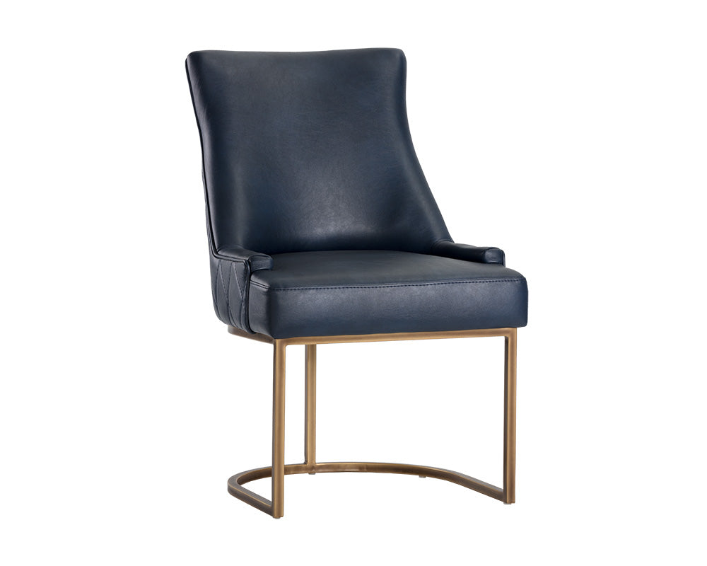 Sunpan Florence Dining Chair - Bravo Admiral/Metal
