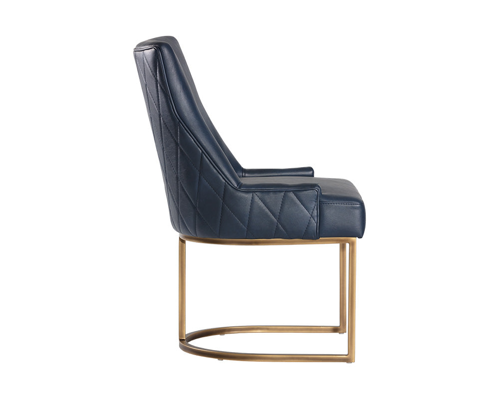 Sunpan Florence Dining Chair - Bravo Admiral/Metal