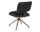 Sunpan Virtu Swivel Dining Chair - Bravo Black/Cognac/Cream