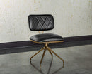 Sunpan Virtu Swivel Dining Chair - Bravo Black/Cognac/Cream