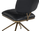 Sunpan Virtu Swivel Dining Chair - Bravo Black/Cognac/Cream