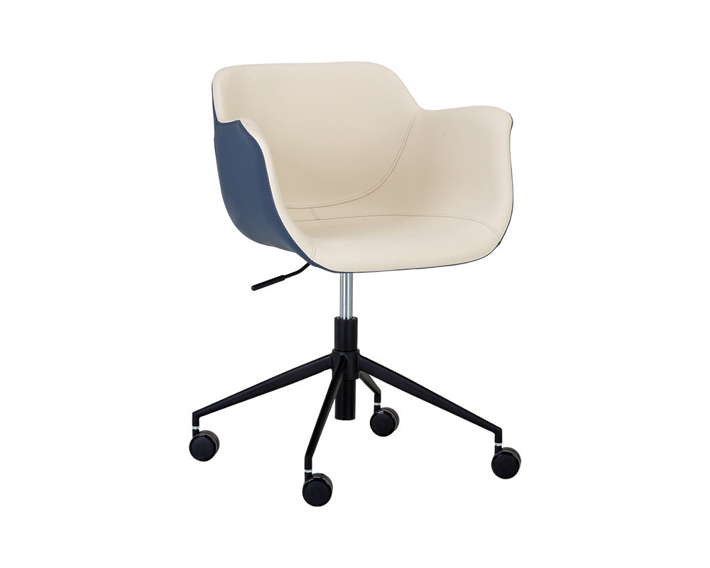 Sunpan Owen Office Chair - Dillon Cream And Dillon Thunder/Town Grey And Roman Grey