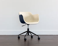 Sunpan Owen Office Chair - Dillon Cream And Dillon Thunder/Town Grey And Roman Grey