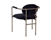Sunpan Rylan Dining Armchair - Abbington Black/Abbington Navy/Dillon Cream