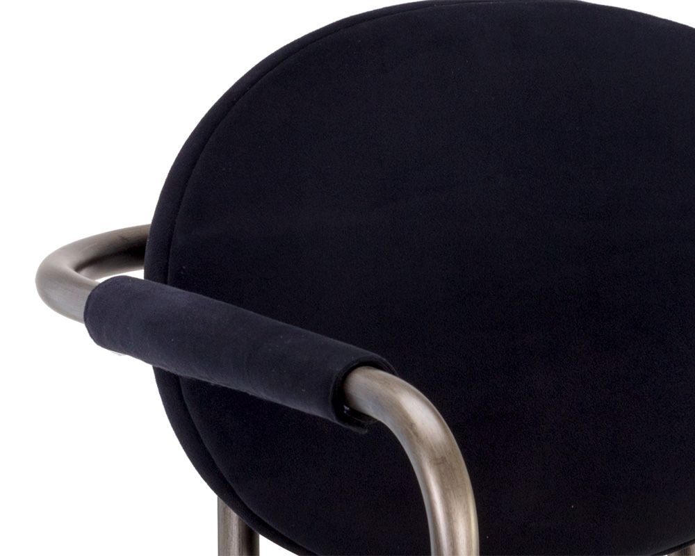 Sunpan Rylan Dining Armchair - Abbington Black/Abbington Navy/Dillon Cream