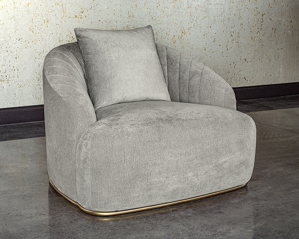 Sunpan Astrid Armchair - Merlot / Polo Club Stone
