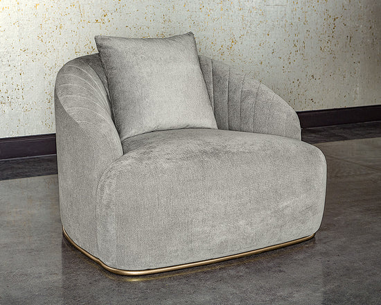 Sunpan Astrid Armchair - Merlot / Polo Club Stone