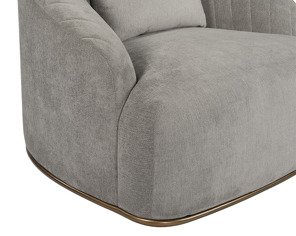 Sunpan Astrid Armchair - Merlot / Polo Club Stone