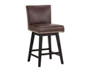 Sunpan Vintage Swivel Counter Stool - Brown/Castillo Cream/Coal Black/Havana Dark Brown/Overcast Grey