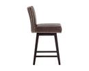 Sunpan Vintage Swivel Counter Stool - Brown/Castillo Cream/Coal Black/Havana Dark Brown/Overcast Grey