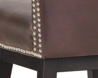 Sunpan Vintage Swivel Counter Stool - Brown/Castillo Cream/Coal Black/Havana Dark Brown/Overcast Grey