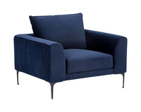 Sunpan Virgo Armchair - Metropolis Blue/Polo Club Kohl Grey/Stone