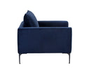Sunpan Virgo Armchair - Metropolis Blue/Polo Club Kohl Grey/Stone