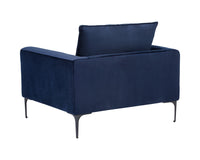 Sunpan Virgo Armchair - Metropolis Blue/Polo Club Kohl Grey/Stone