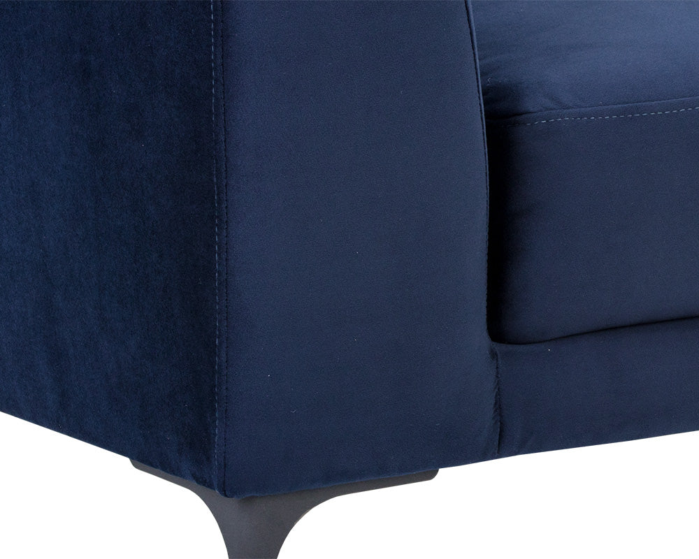Sunpan Virgo Armchair - Metropolis Blue/Polo Club Kohl Grey/Stone