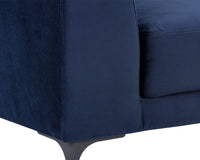 Sunpan Virgo Armchair - Metropolis Blue/Polo Club Kohl Grey/Stone