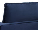 Sunpan Virgo Armchair - Metropolis Blue/Polo Club Kohl Grey/Stone