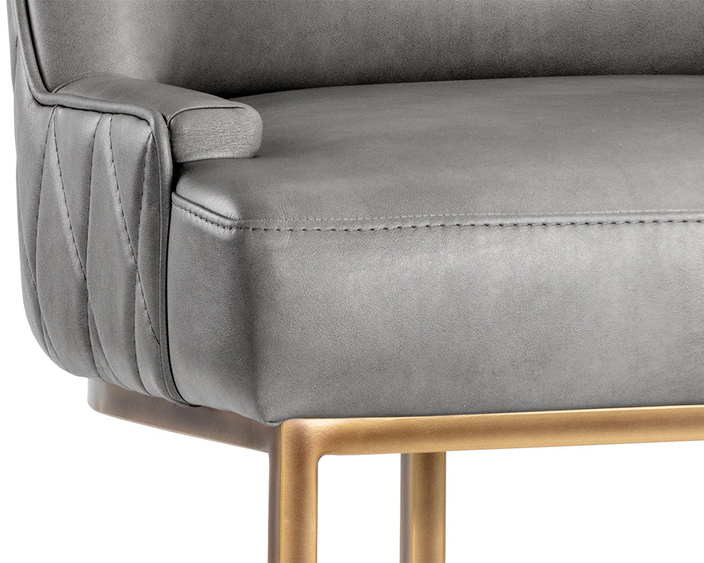 Sunpan Florence Dining Chair - Bravo Admiral/Metal