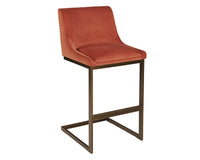 Sunpan Holly Barstool - Abbington Burnt Orange/Zenith Graphite Grey/Zenith Soft Grey