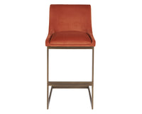 Sunpan Holly Barstool - Abbington Burnt Orange/Zenith Graphite Grey/Zenith Soft Grey