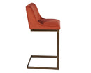 Sunpan Holly Barstool - Abbington Burnt Orange/Zenith Graphite Grey/Zenith Soft Grey