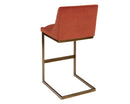 Sunpan Holly Barstool - Abbington Burnt Orange/Zenith Graphite Grey/Zenith Soft Grey