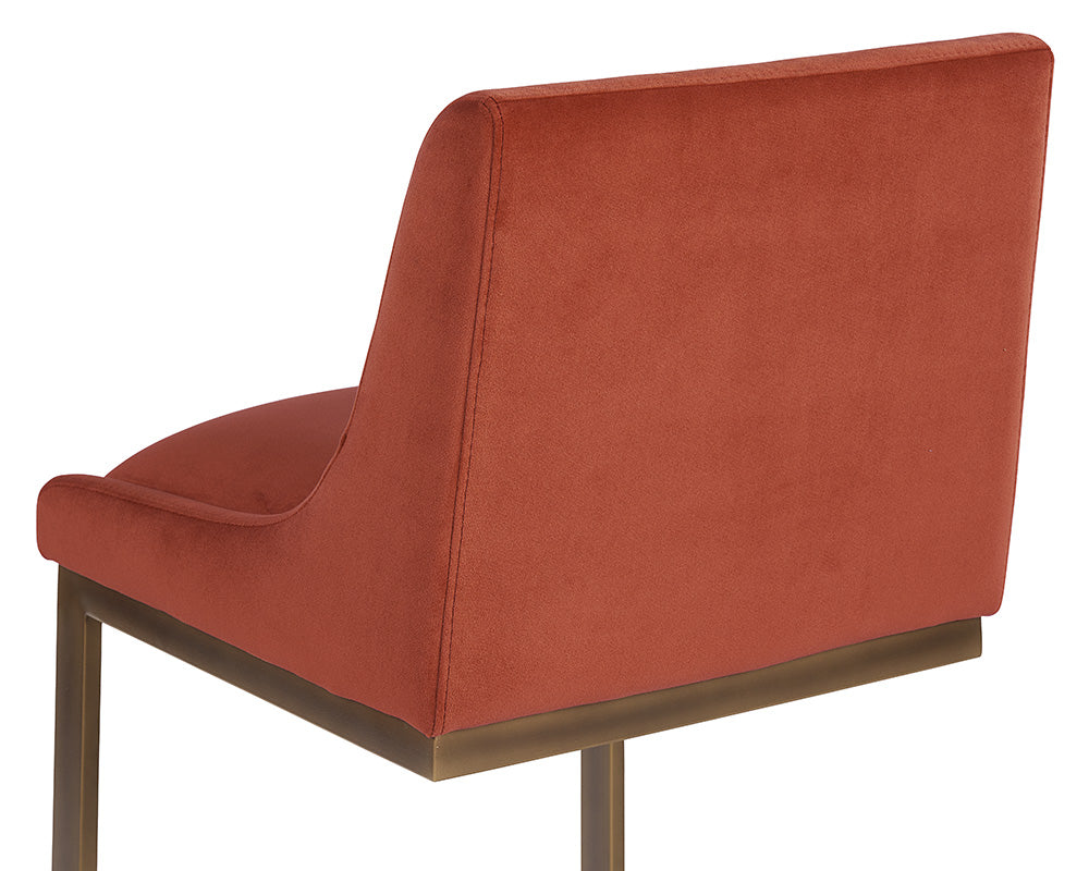Sunpan Holly Barstool - Abbington Burnt Orange/Zenith Graphite Grey/Zenith Soft Grey