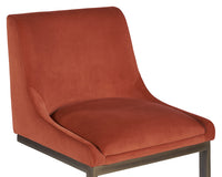 Sunpan Holly Barstool - Abbington Burnt Orange/Zenith Graphite Grey/Zenith Soft Grey