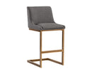 Sunpan Holly Barstool - Abbington Burnt Orange/Zenith Graphite Grey/Zenith Soft Grey